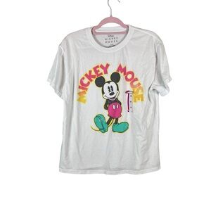 Disney Mickey Mouse Graphic T-Shirt by Jerry Leigh Retro Colorful Tee